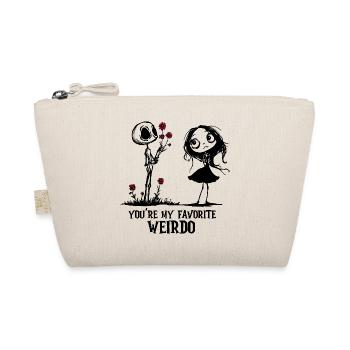 You're my favorite weirdo Gothic Valentine's Day - Organic Pouch - nature - Front