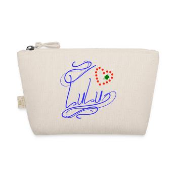 Lulu with heart and shamrock - Organic Pouch - nature - Front