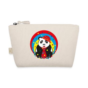 Fasching Panda mit Hut und Krawatte. - Bio-Täschchen - Natur - Vorne