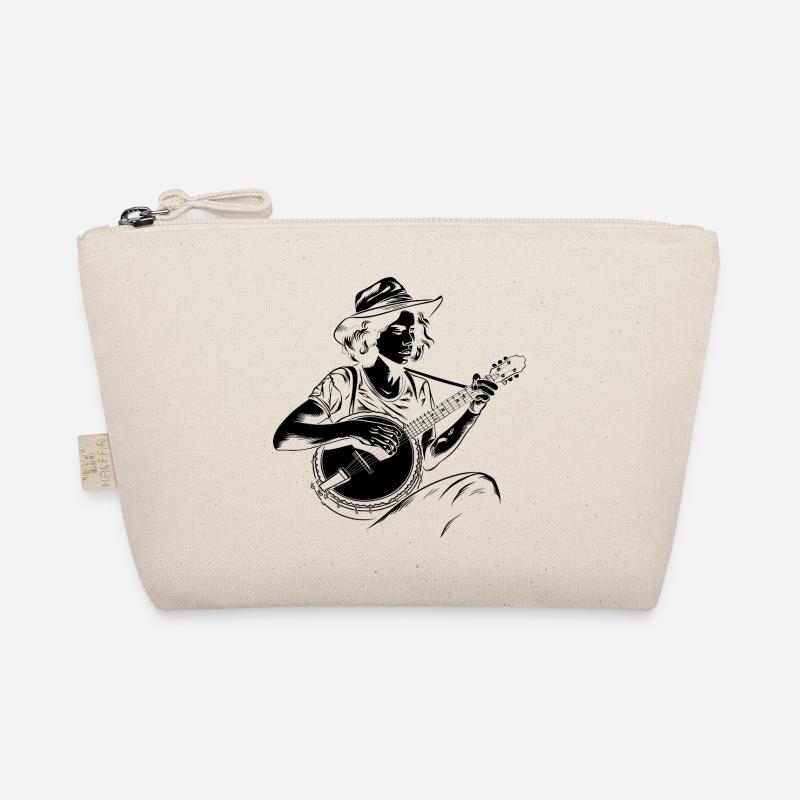 Banjo Player Drawing Organic Pouch