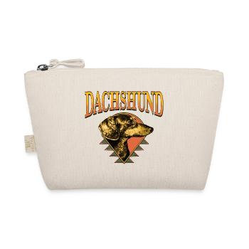 Dachshund – Vintage Hundeporträt - Bio-Täschchen - Natur - Vorne