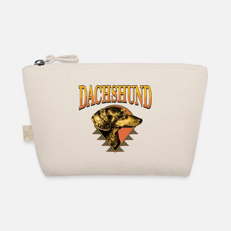 Dachshund – Vintage Hundeporträt - Bio-Täschchen - Natur
