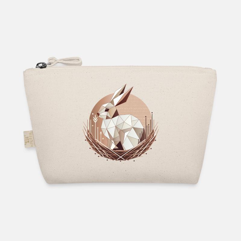 Geometric bunny in the nest – stylish Easter design Organic Pouch