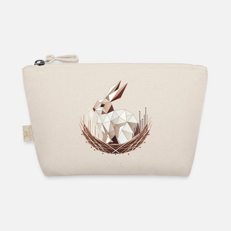Geometric bunny in the nest – stylish Easter design Organic Pouch