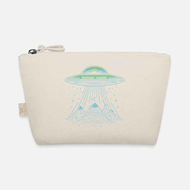UFO Mountain Abduction - Mysteriöses Sci-Fi-Design Bio-Täschchen