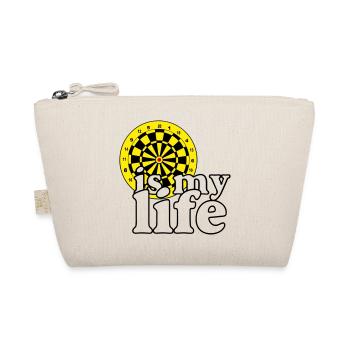 Dart, Dart, Darts, Shirt, Dart is my life - Organic Pouch - nature - Front