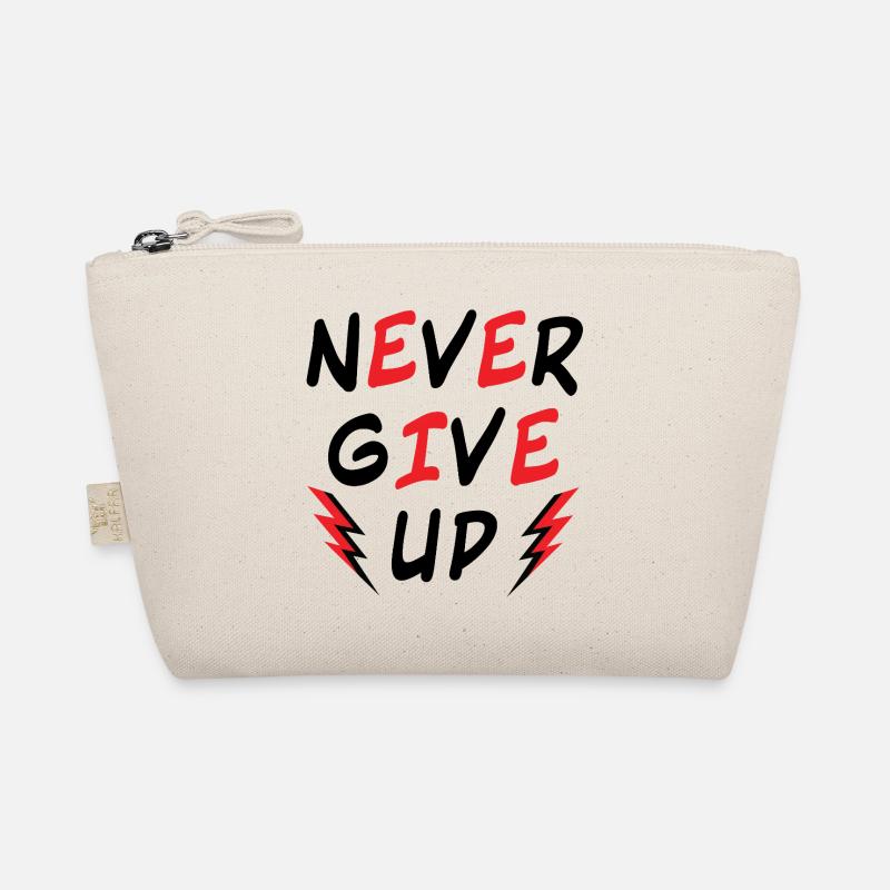 Never Give Up - Motivation Mut - Du schaffst das Bio-Täschchen