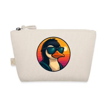 Cooler Pinguin Sonnenbrille Sommer Cartoon - Bio-Täschchen - Natur - Vorne