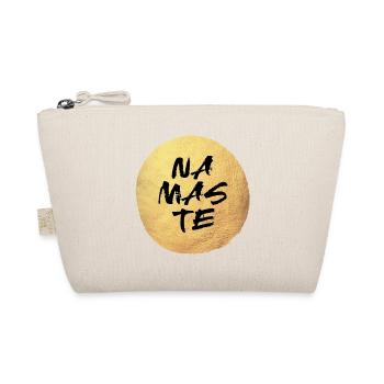 Yoga Kreis Namaste Handschrift Gold Luxus Indien - Bio-Täschchen - Natur - Vorne