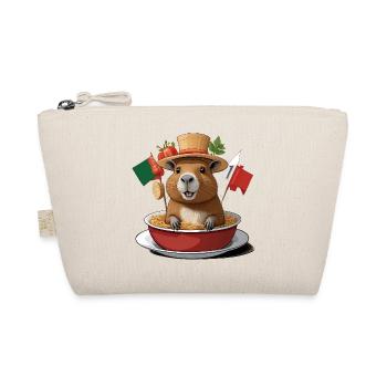 Charming Capybara in Festive Noodles - Organic Pouch - nature - Front