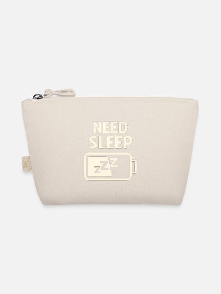Need Sleep – Akku leer, Schlaf her! - Bio-Täschchen - Natur