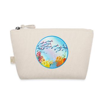 School of colorful fish in coral reef - Organic Pouch - nature - Front