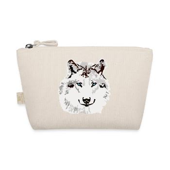 White wolf blue eyes - Organic Pouch - nature - Front