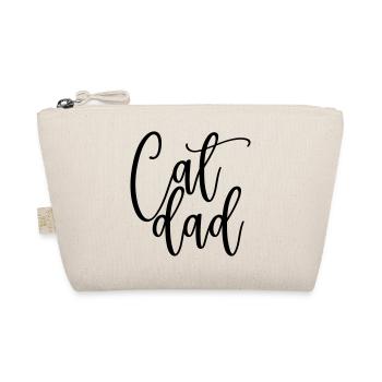 Cat Dad, Katzen Papa, Funny Shirt - Bio-Täschchen - Natur - Vorne
