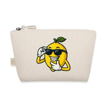Coole Cartoon Zitrone mit Sonnenbrille Lustig  - Bio-Täschchen - Natur - Vorne