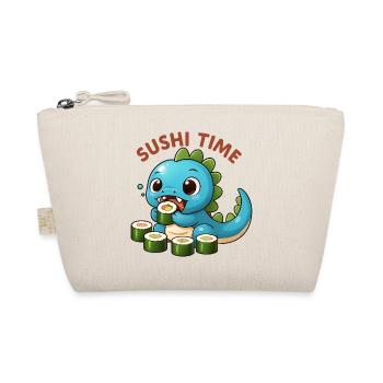 Cute dinosaur with sushi theme - Organic Pouch - nature - Front