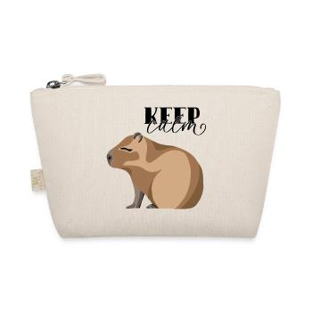 Keep Calm Capybara - Bio-Täschchen - Natur - Vorne