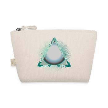 Mystical Triangle Frame in Turquoise with Ornaments - Organic Pouch - nature - Front