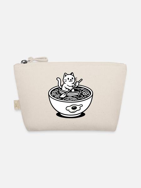 Cute Noudle Soup Cat - Bio-Täschchen - Natur - Vorne