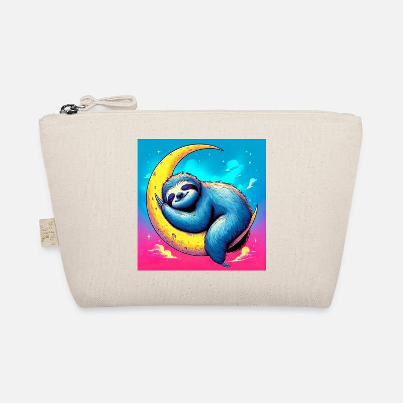 Sloth sleeps on the Moon Organic Pouch