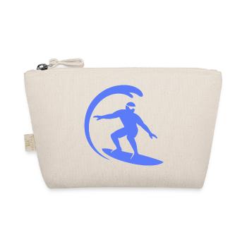 Surfer Surfing Surfboard Silhouette Summer - Organic Pouch - nature - Front
