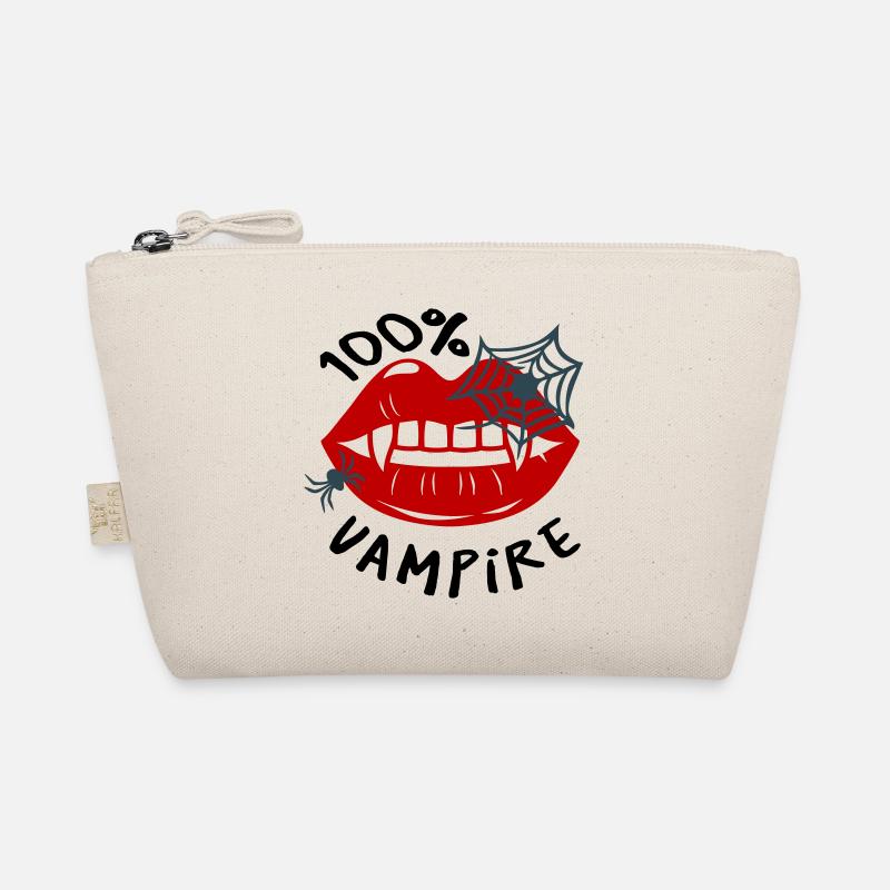 Spider web with lip motif Organic Pouch