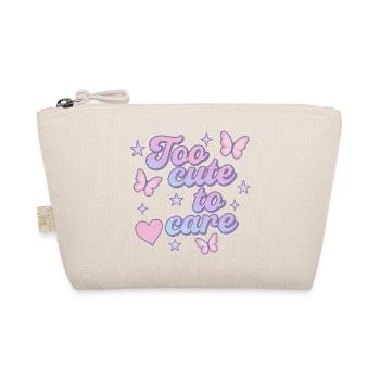too cute to care - Bio-Täschchen - Natur - Vorne