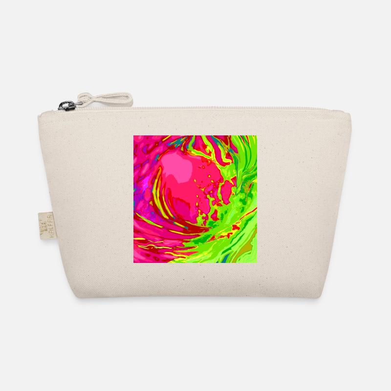 Neon Wirbel Farbenspiel - Bio-Täschchen - Natur