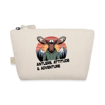 Antlers Attitude Adventure Moose - Organic Pouch - nature - Front