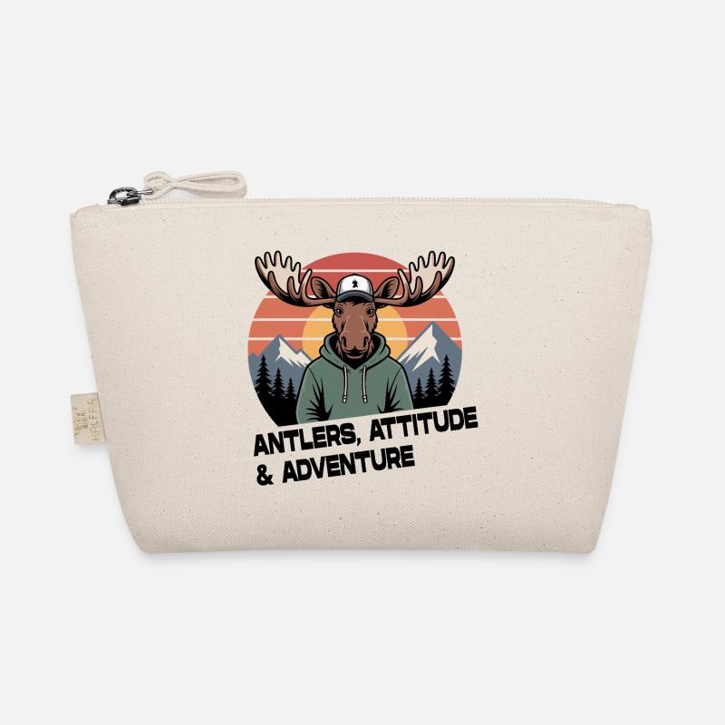 Antlers Attitude Adventure Moose Organic Pouch