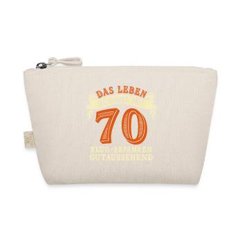 Das Leben beginnt mit 70 zum 70. Geburtstag - Bio-Täschchen - Natur - Vorne