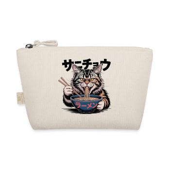 Hungrige Ramen-Katze Lustiges Design - Bio-Täschchen - Natur - Vorne