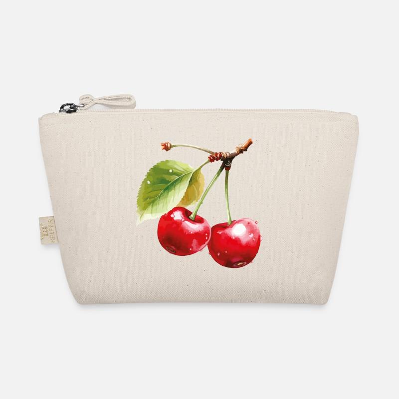 Kirschen auf Blättern  Bio-Täschchen