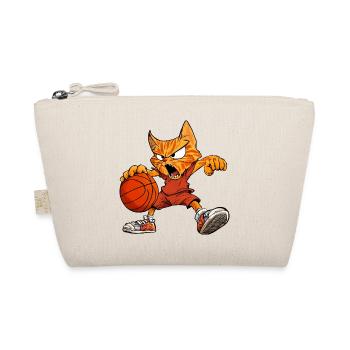 Cats Basketball Player / Basketball Cat - Organic Pouch - nature - Front