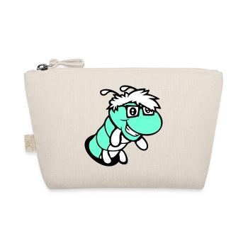 nerd caterpillar looks hole geek worm horn-rimmed glasses smart - Organic Pouch - nature - Front