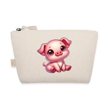 Cute Piglet Cartoon Farm Kawaii Agriculture - Organic Pouch - nature - Front