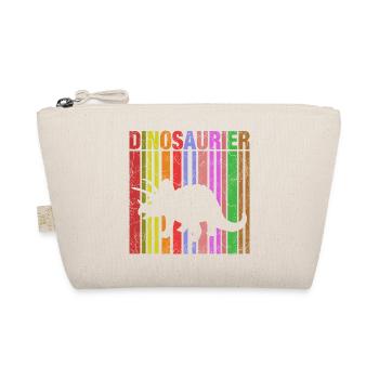 Dinosaurier Silhouette mit Farbdetails - Bio-Täschchen - Natur - Vorne
