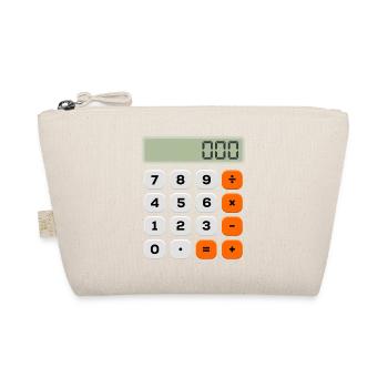 Number Day Minimalist Calculator Numerical Pattern - Organic Pouch - nature - Front
