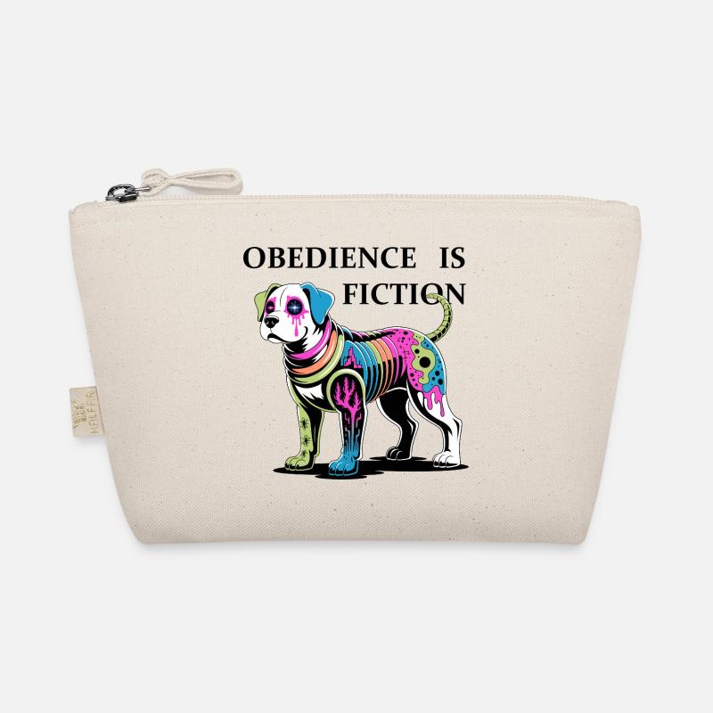 Neon Cyber dog Illustration Organic Pouch