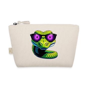 Snake with purple sunglasses - Organic Pouch - nature - Front