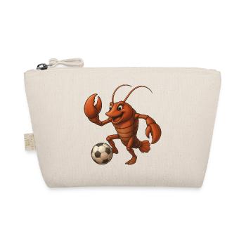 Süßer Hummer Fußballspieler Lustiger Fußballverein - Bio-Täschchen - Natur - Vorne