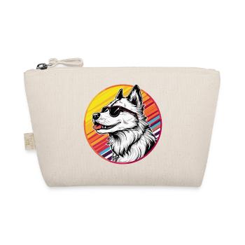 Casual husky with sunglasses - Organic Pouch - nature - Front