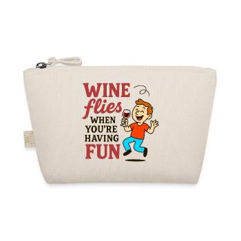 Fröhlich trinken Wein lustiger Text - Bio-Täschchen - Natur - Vorne