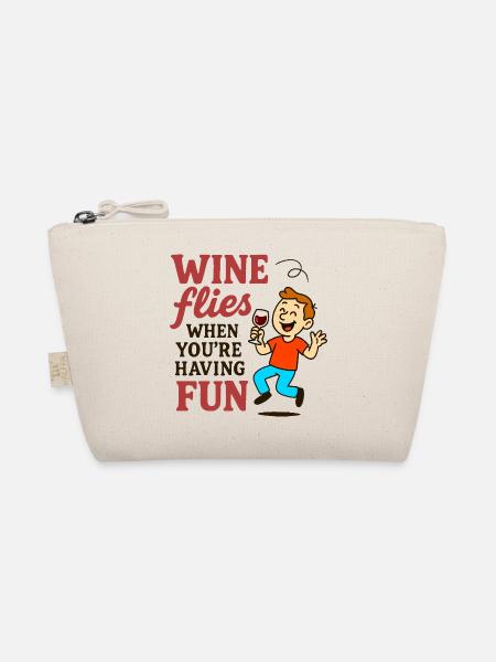 Vin de boisson joyeux texte drôle - Trousse biologique - nature - Devant