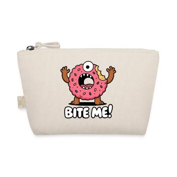 Donut-Monster mit Monsterblick - Bio-Täschchen - Natur - Vorne