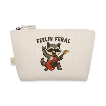 Raccoon Rocker Feelin Feral - Organic Pouch - nature - Front