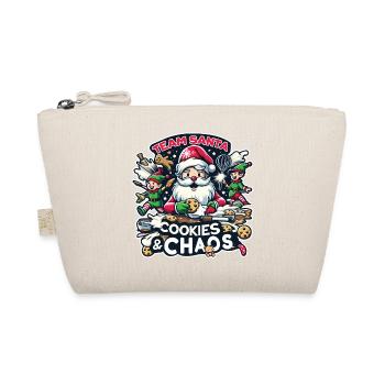 Team Santa – Cookies & Chaos Weihnachtsbäckerei - Bio-Täschchen - Natur - Vorne