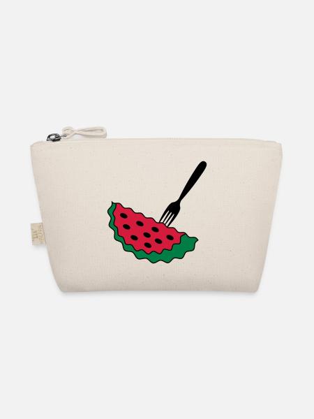 Melon with fork - Organic Pouch - nature - Front