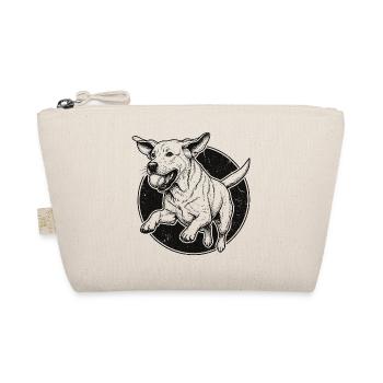 Labrador bondissant - Design vintage - Trousse biologique - nature - Devant