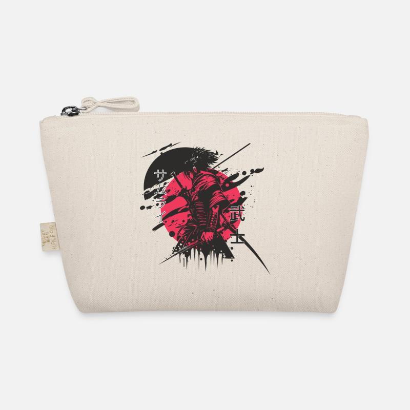 Elephant Samurai Neon Print Organic Pouch